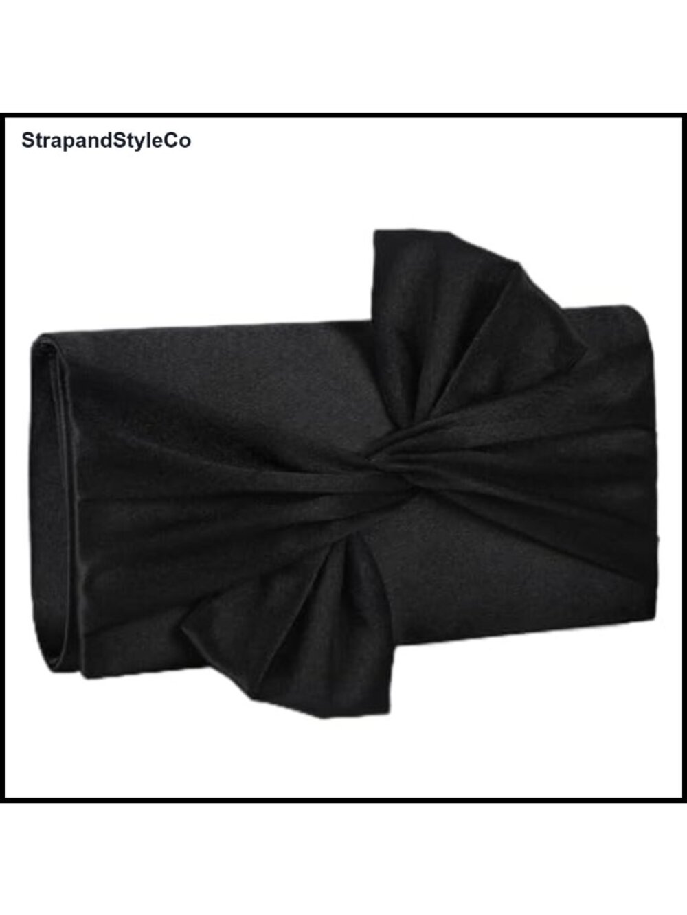 Satin Evening Clutch Bag with Detachable Chain Strap Formal Purse
